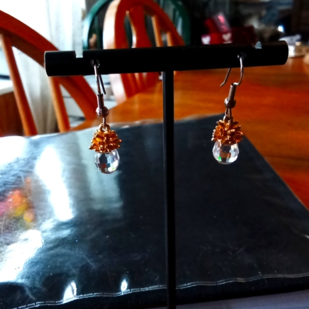 Pineapple Glass Earrings
